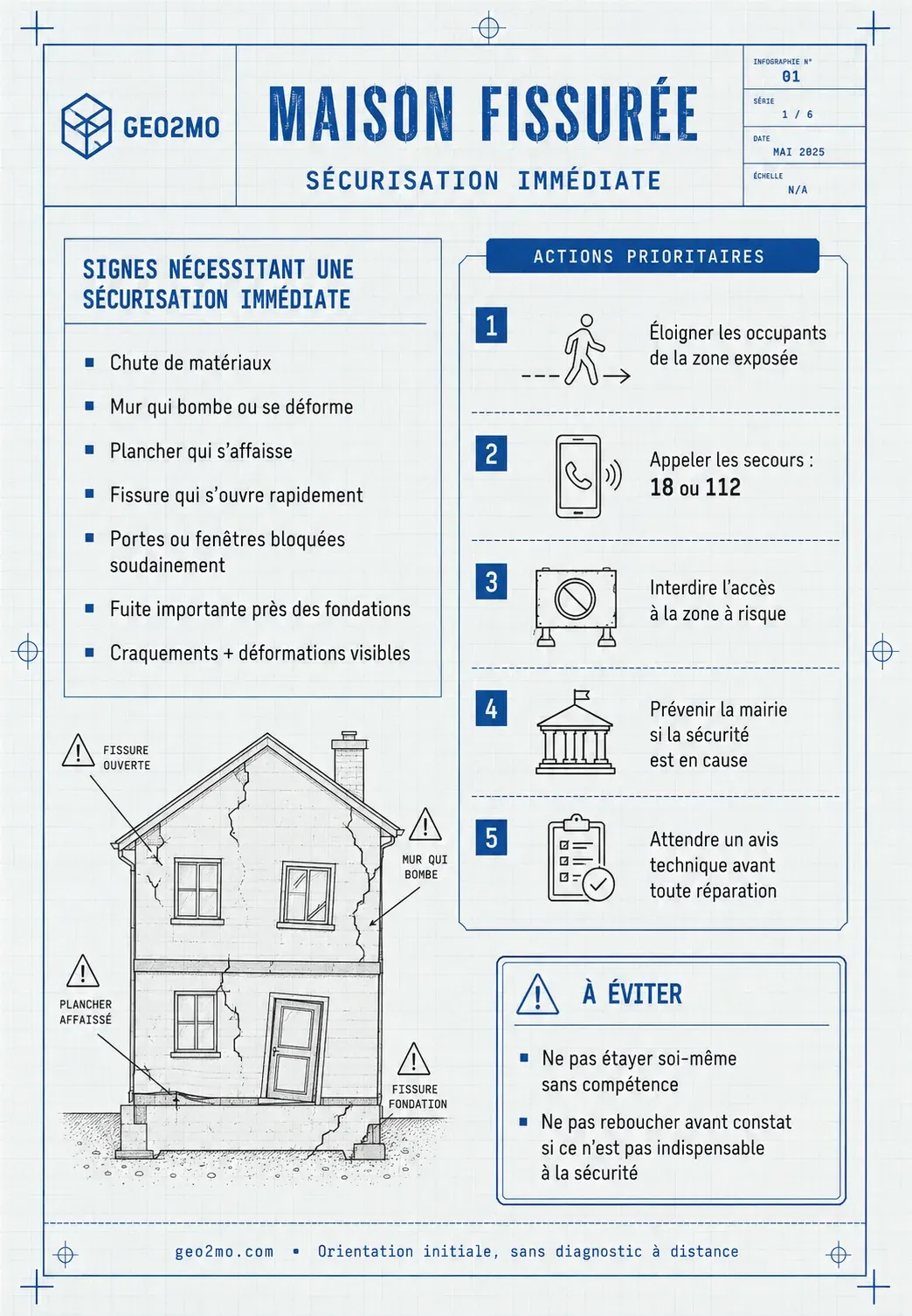 Signes d’alerte et actions prioritaires pour sécuriser immédiatement une maison fissurée